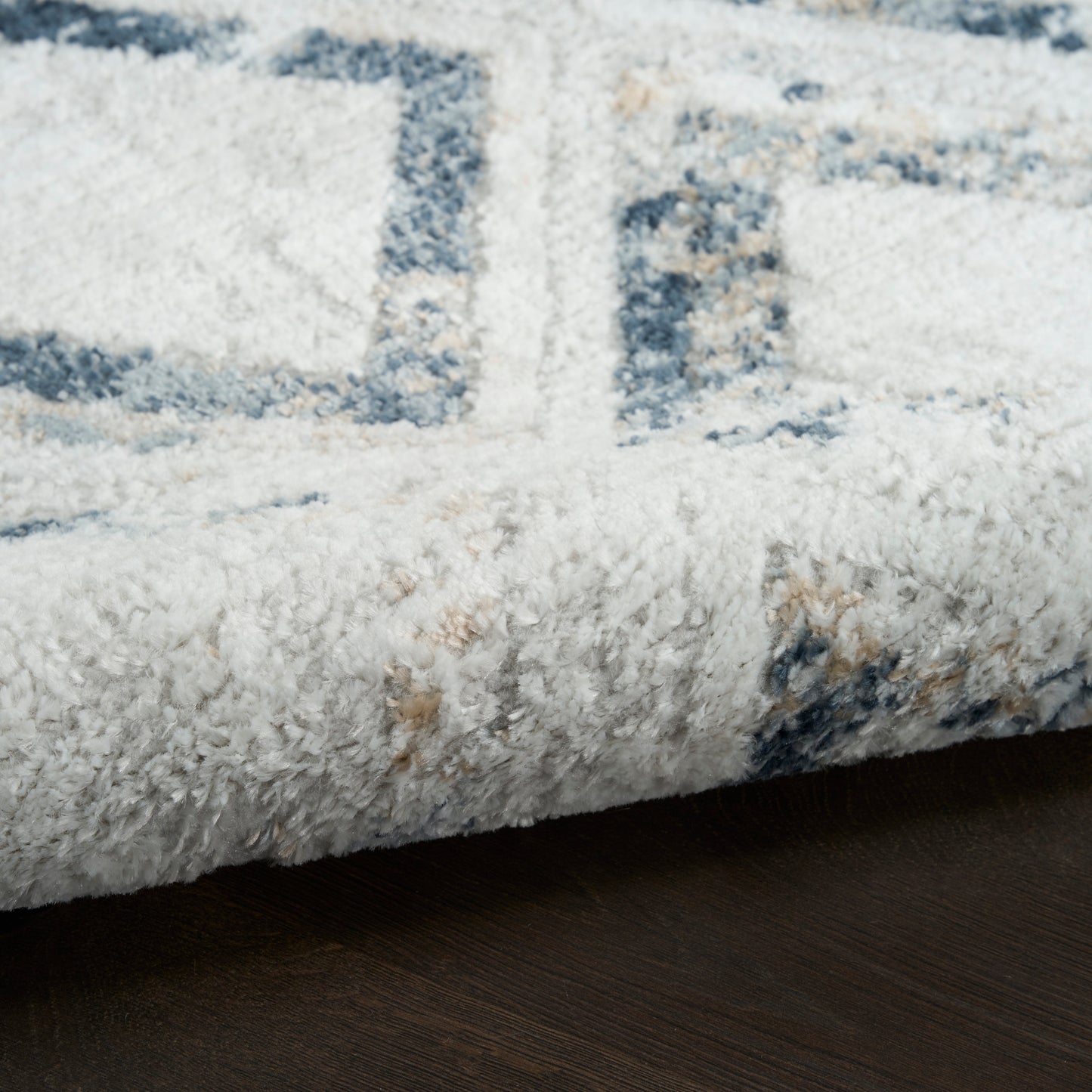 Nourison Dekor 2' x 4' Grey Navy Modern Indoor Rug