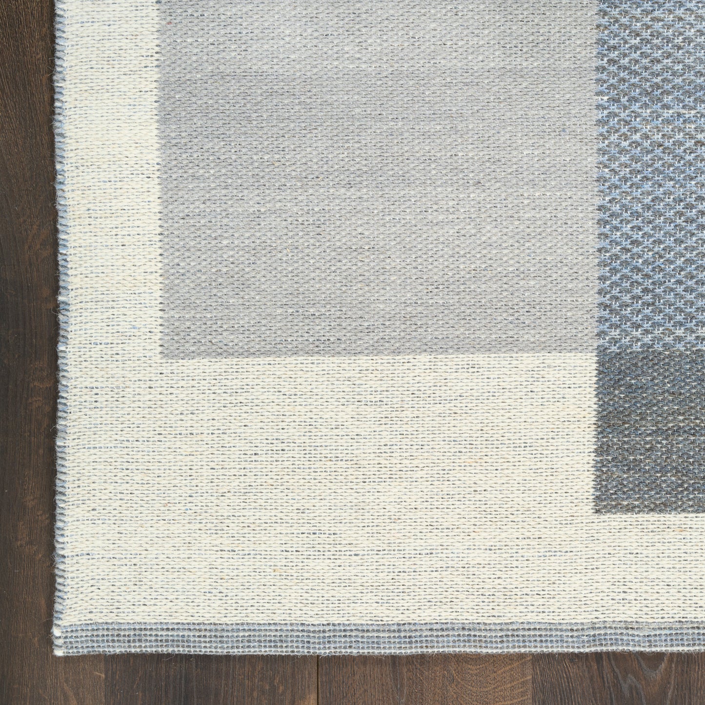 Nourison Copenhagen 5' x 7' Ivory Blue Mid-Century Modern Indoor Rug