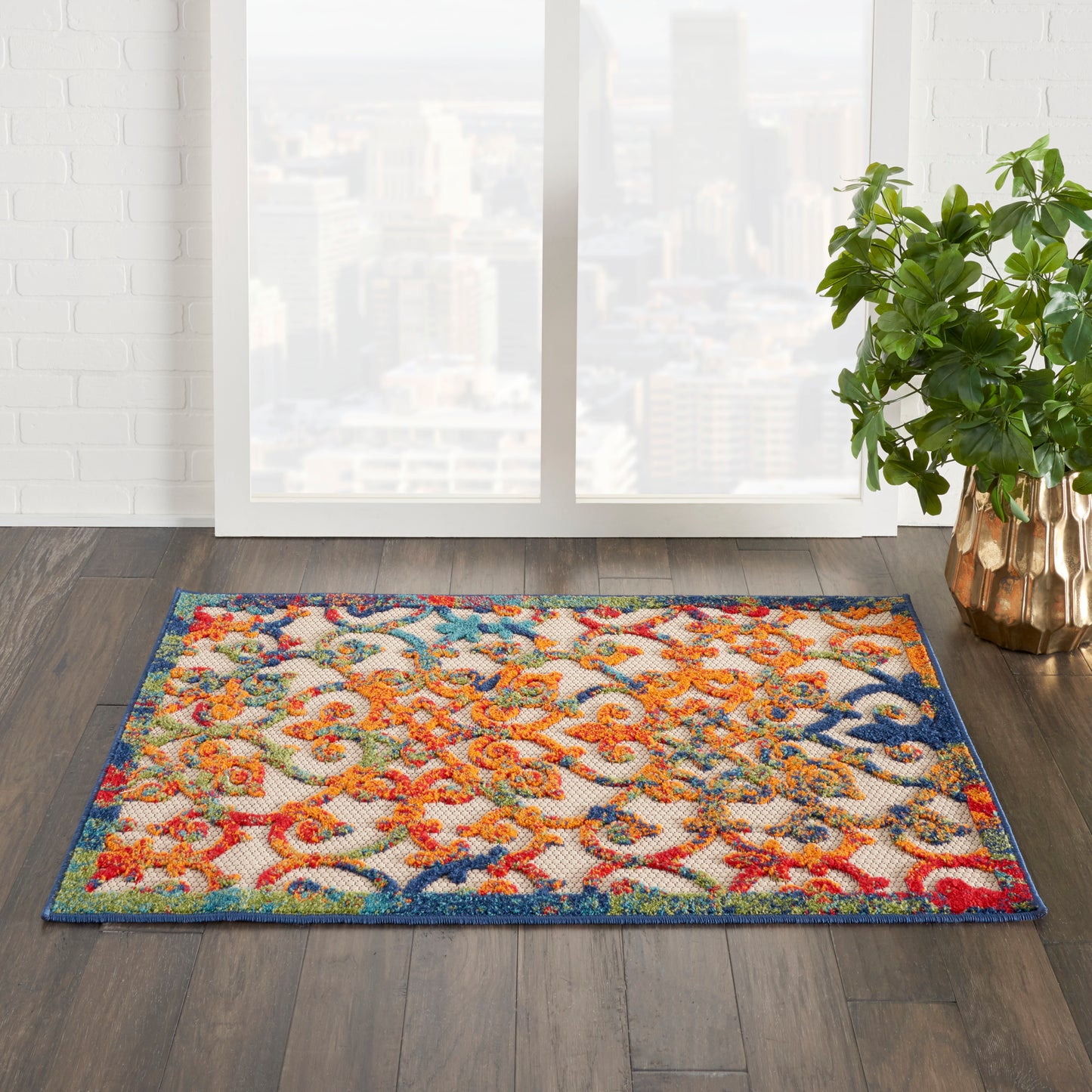 Nourison Aloha 2' x 3' Multicolor Outdoor Rug