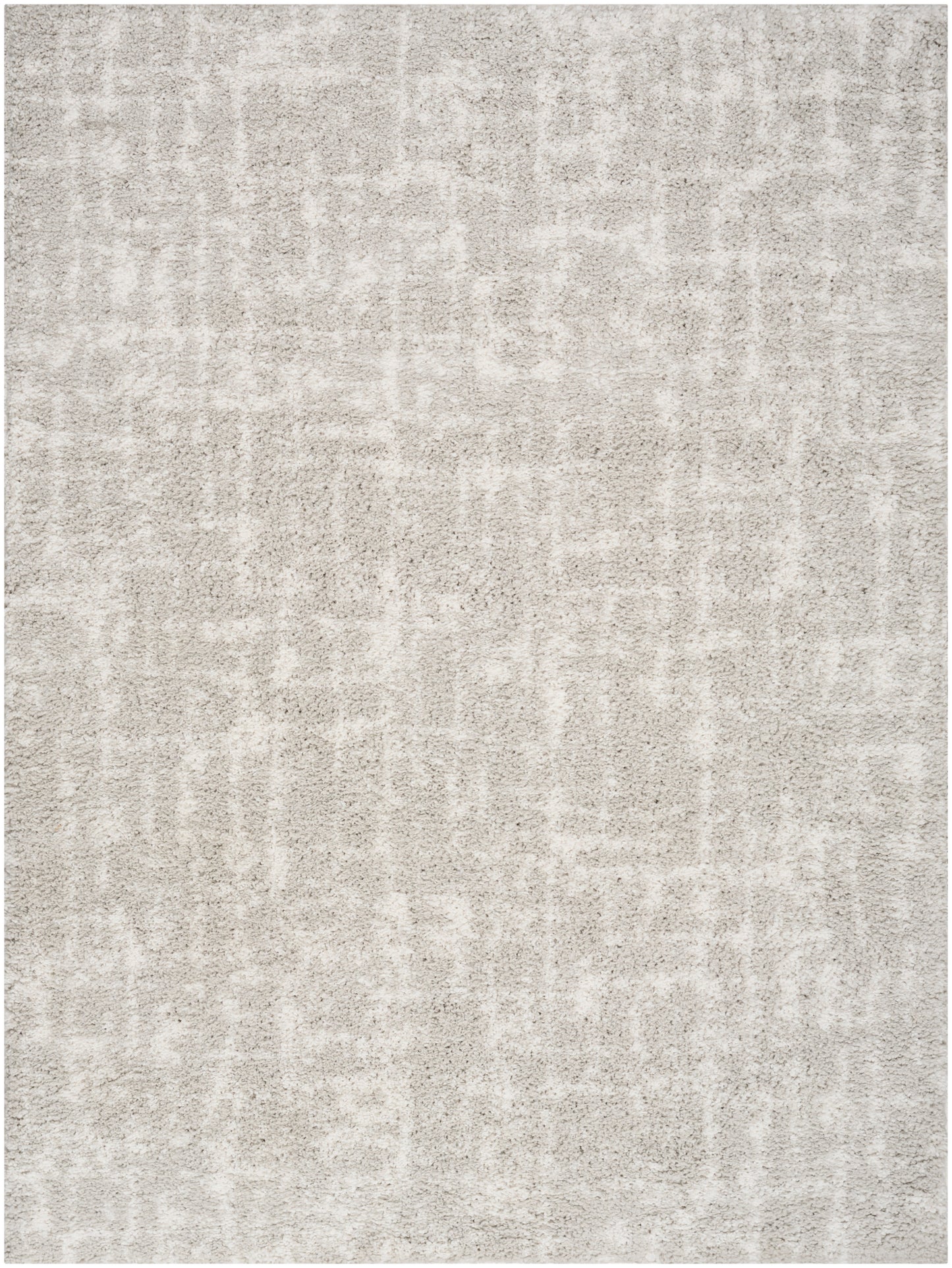 Nourison Modern Shag 3'11" x 5'11" Grey Ivory Modern Indoor Rug