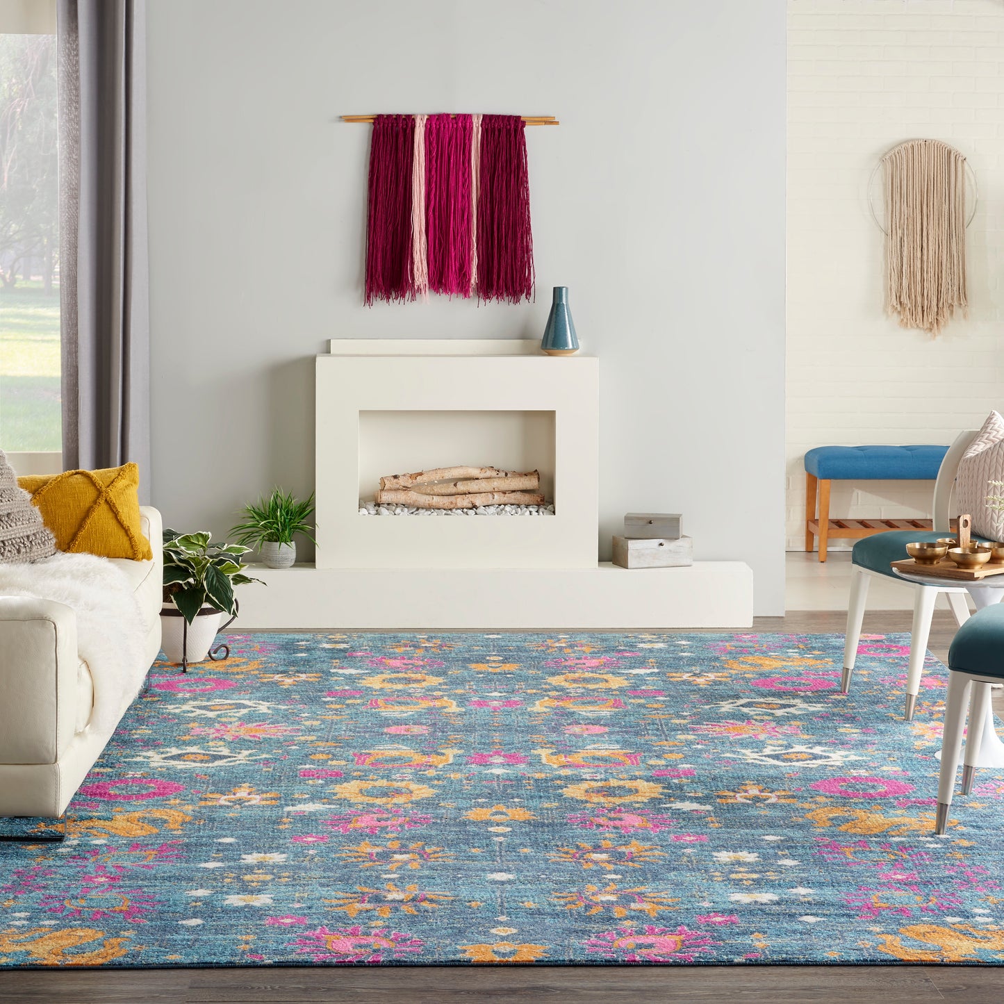 Nourison Passion 9' x 12' Denim Bohemian Indoor Rug