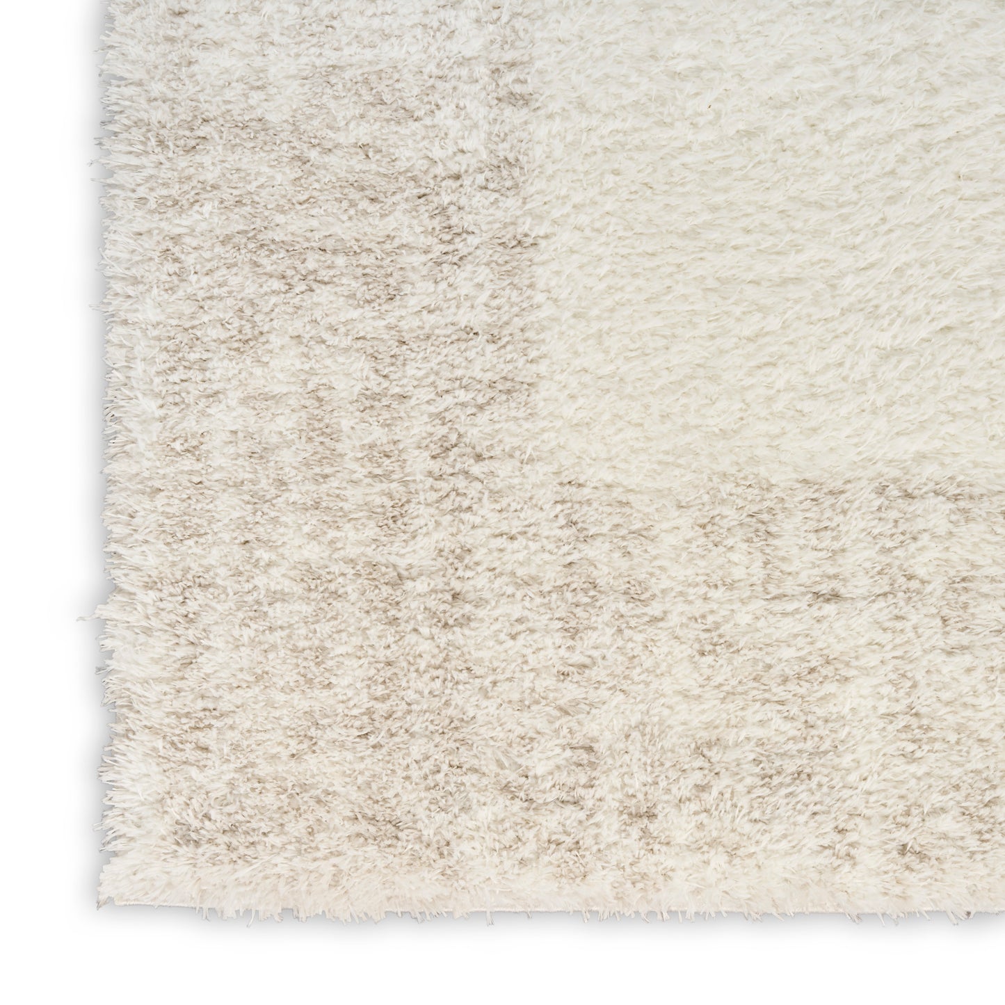 Nourison Pacific Shag 5'3" x 7'3" Ivory Beige Shag Indoor Rug