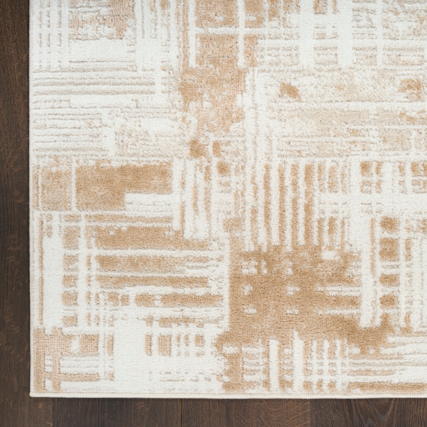 Nourison Dekor 7'10" x 9'10" Ivory Taupe Modern Indoor Rug
