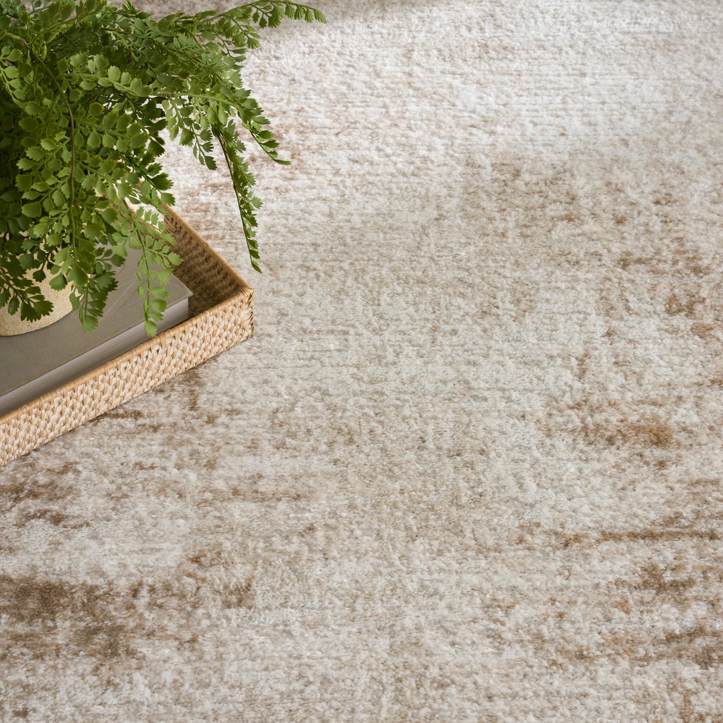 Nourison Dekor 5'3" x 7' Ivory Taupe Modern Indoor Rug