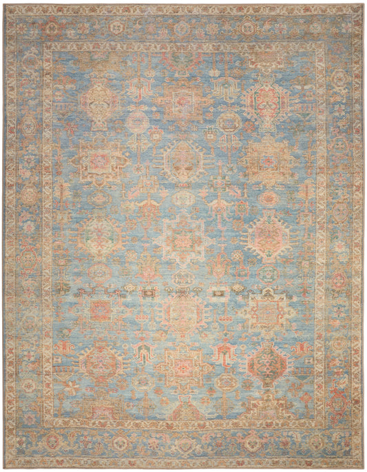 Nourison Vintage Washables 7'10" x 9'10" Navy Multicolor Vintage Indoor Rug