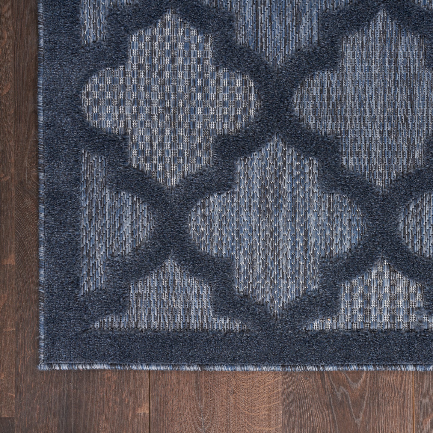 Nourison Easy Care 9' x 12' Navy Blue Modern Rug