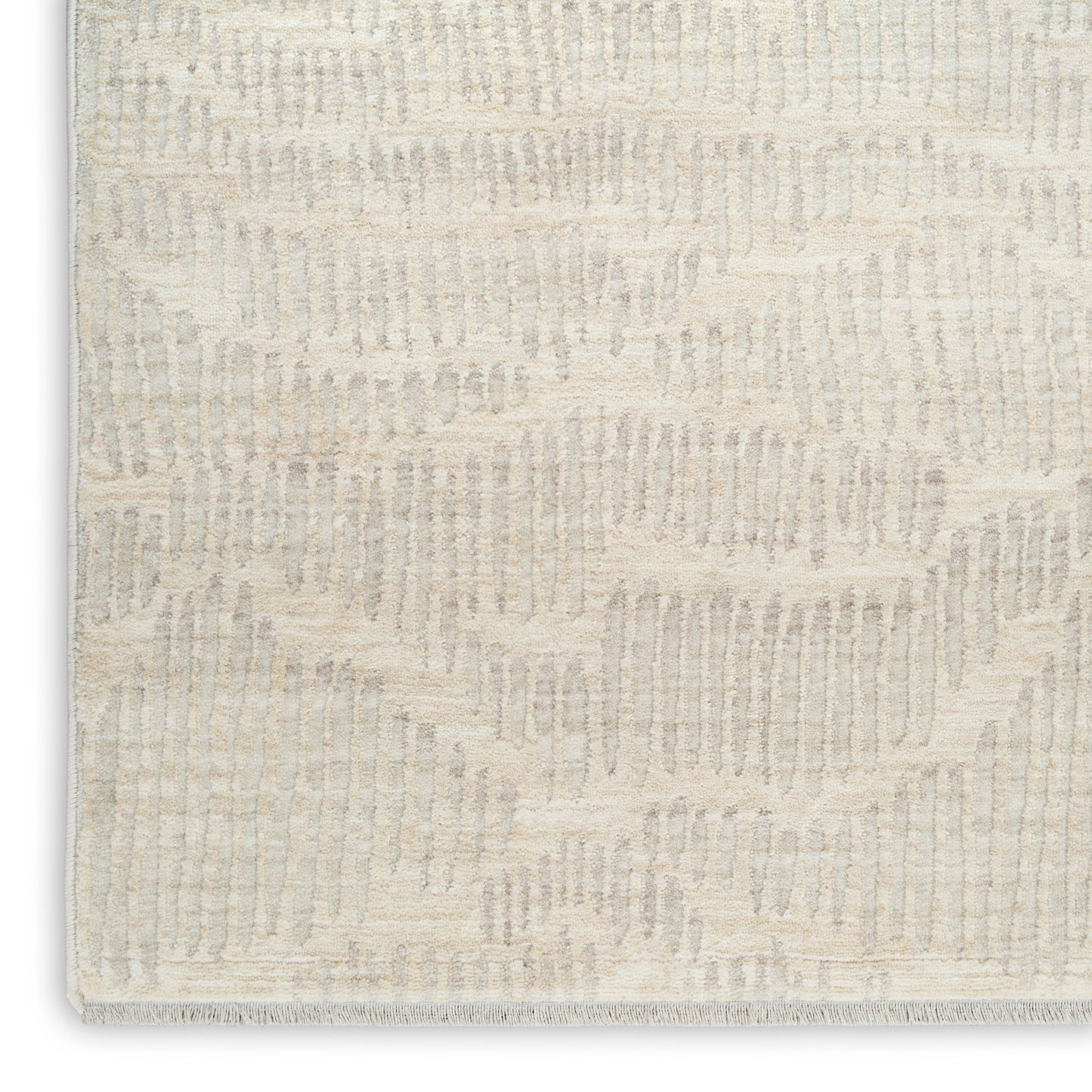 Calvin Klein CK079 Notes 7'10" x 9'10" Ivory Silver Modern Indoor Rug