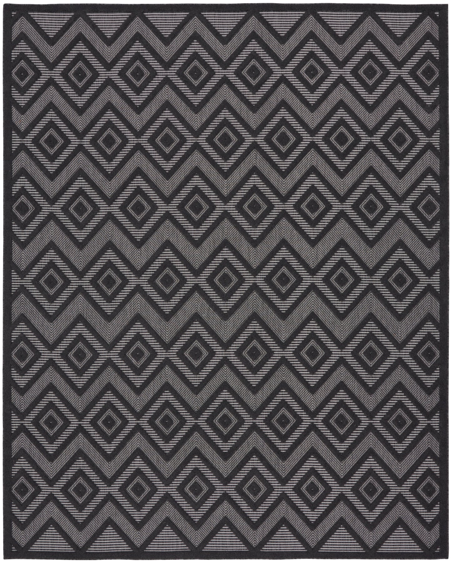 Nourison Versatile 9' x 12' Charcoal Black Modern Rug