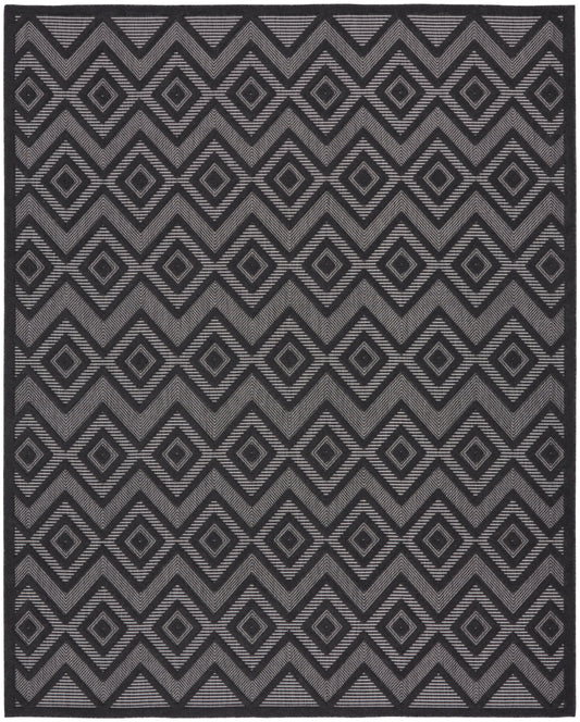 Nourison Versatile 9' x 12' Charcoal Black Modern Rug