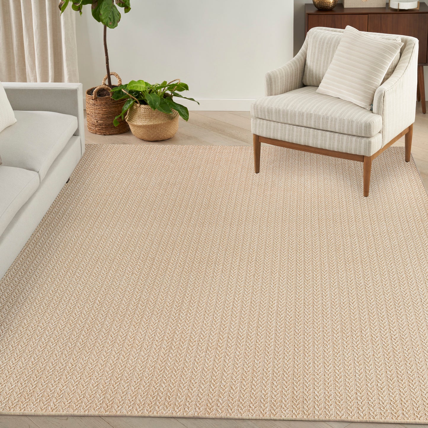Nourison Tulum 8' x 10' Cream Outdoor Rug