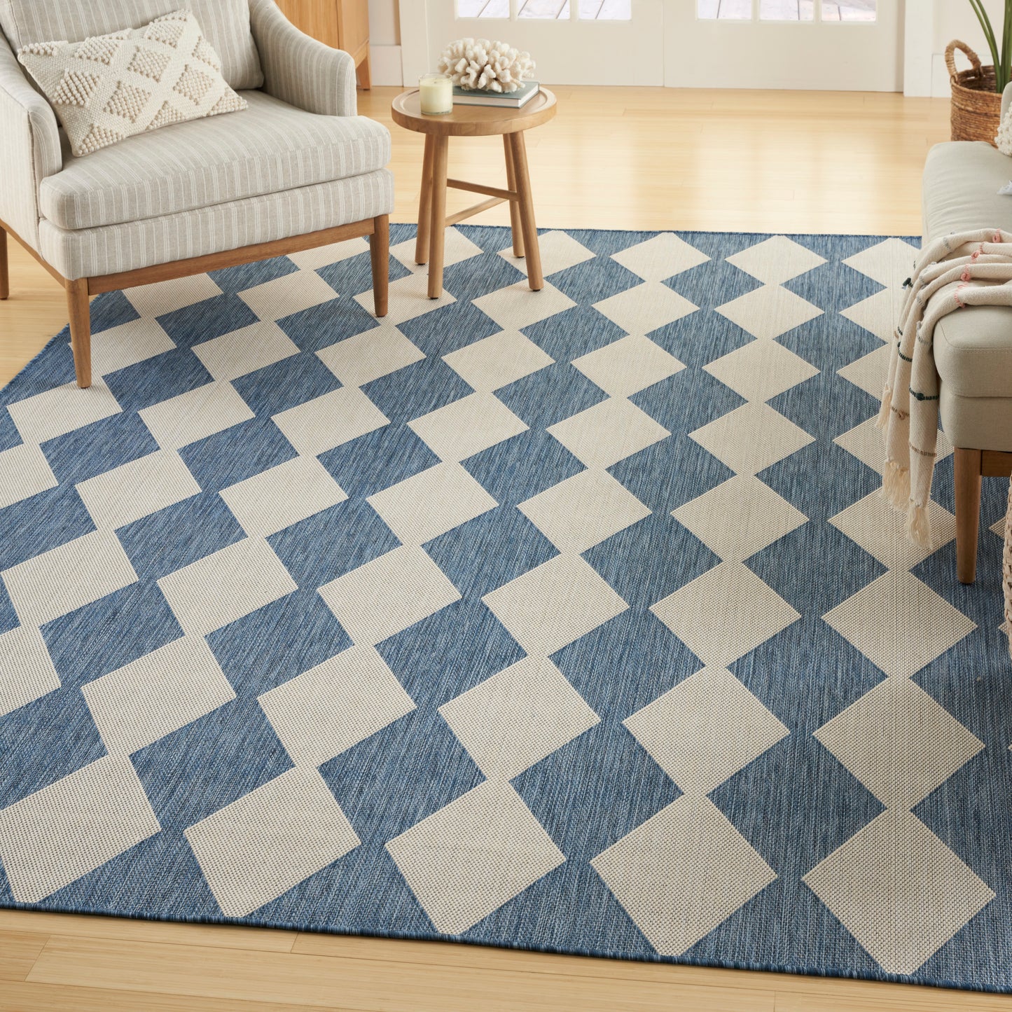 Nourison Positano 10' x 14' Navy Blue Modern Rug