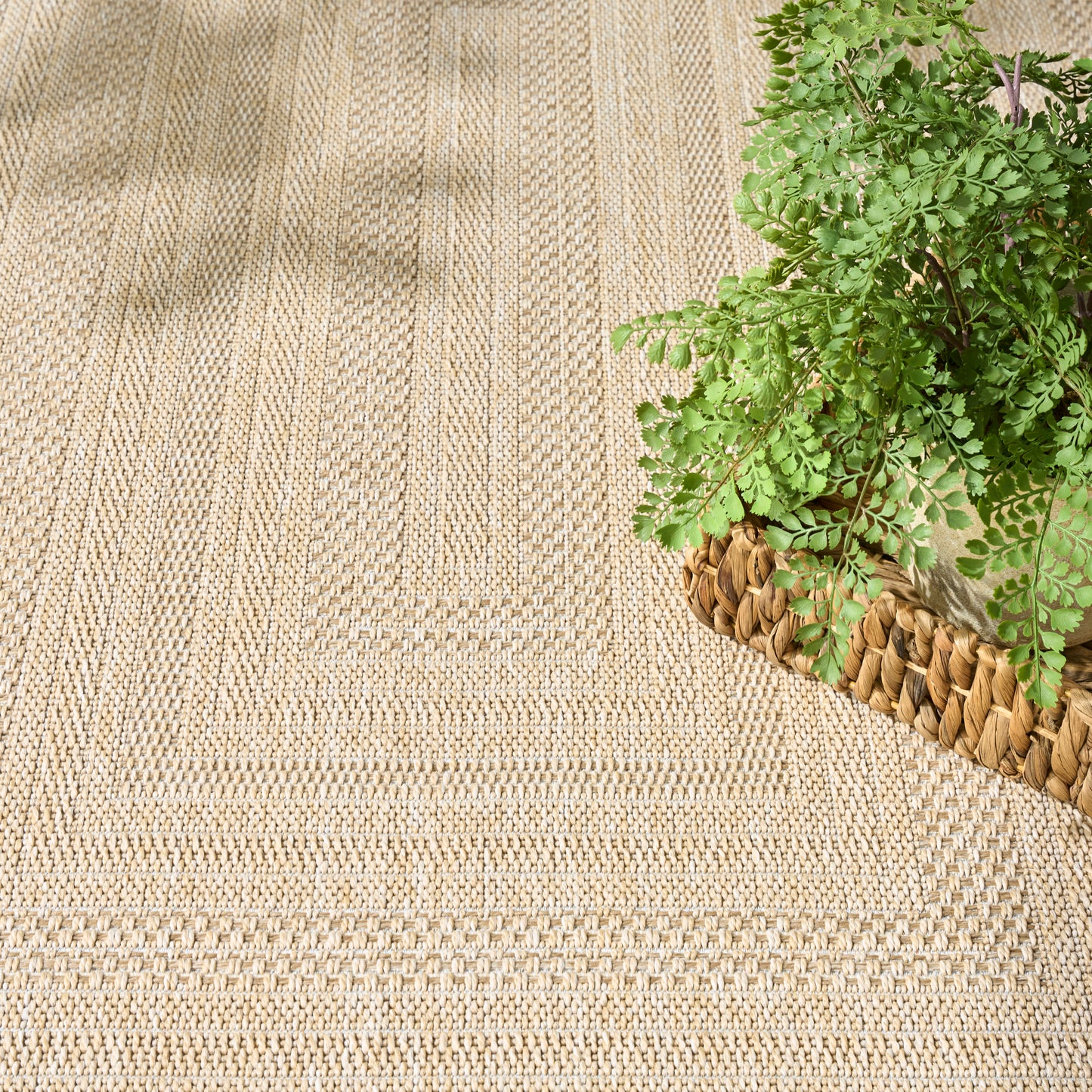 Nourison Tulum 10' x 14' Cream Outdoor Rug