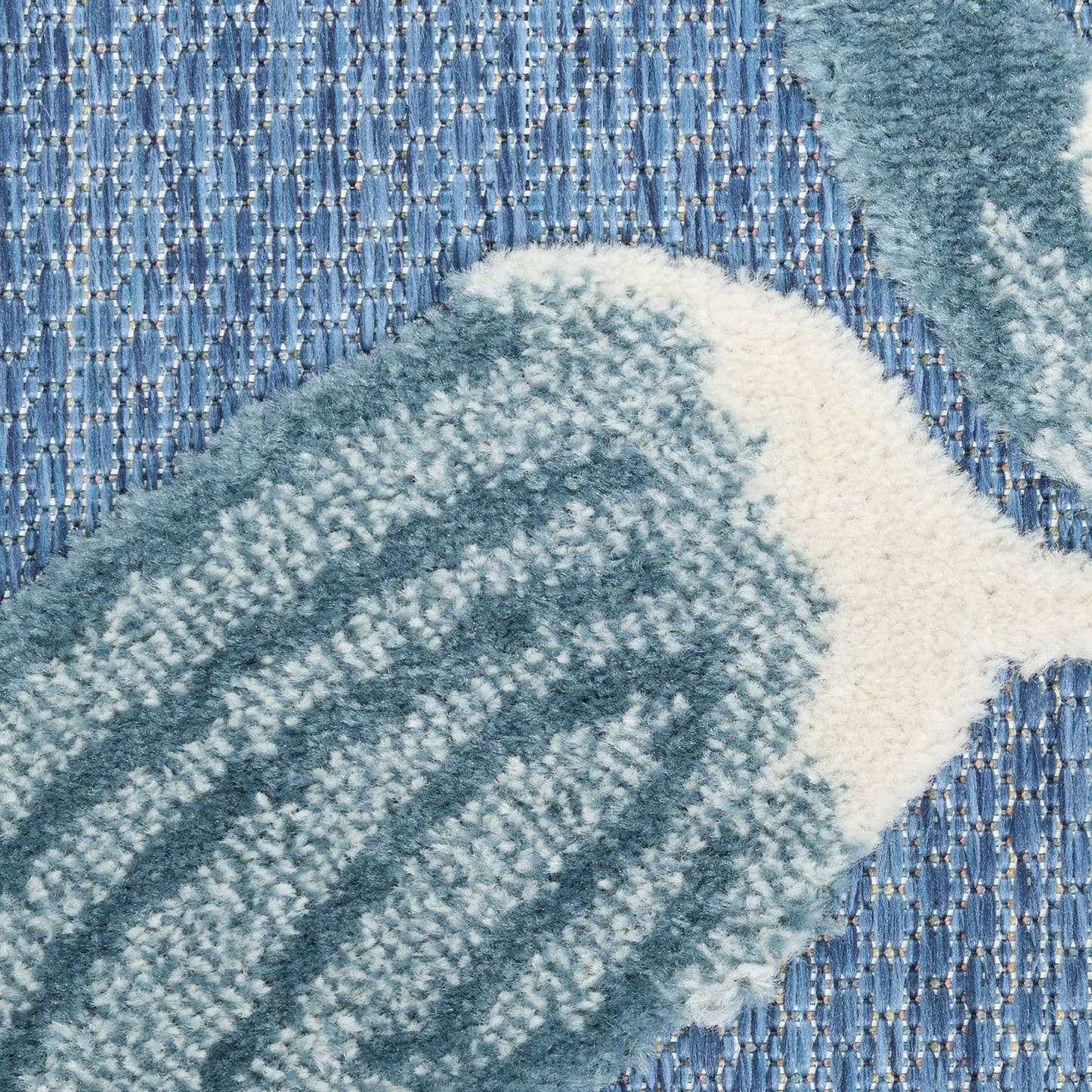 Nourison Aloha 5'3" x 7'5" Blue Outdoor Rug