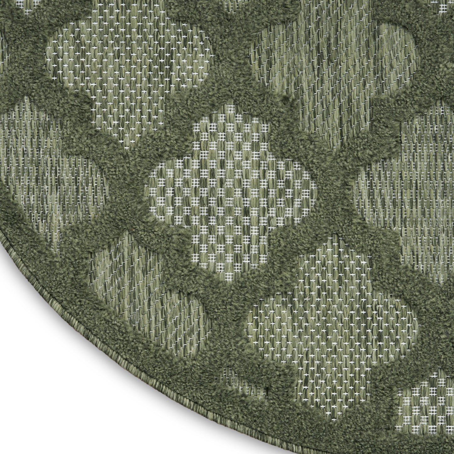 Nourison Easy Care 6' x Round Green Modern Rug