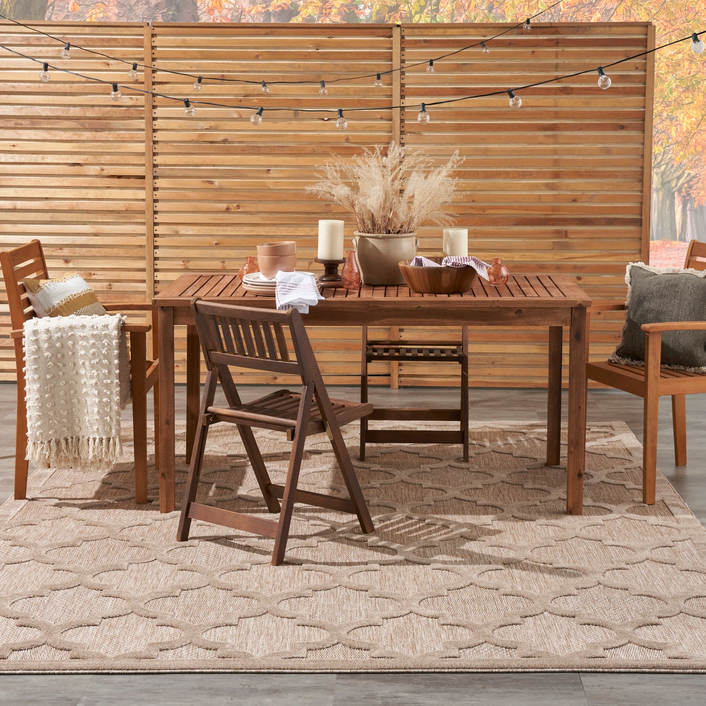 Nourison Easy Care 9' x 12' Natural Beige Modern Rug