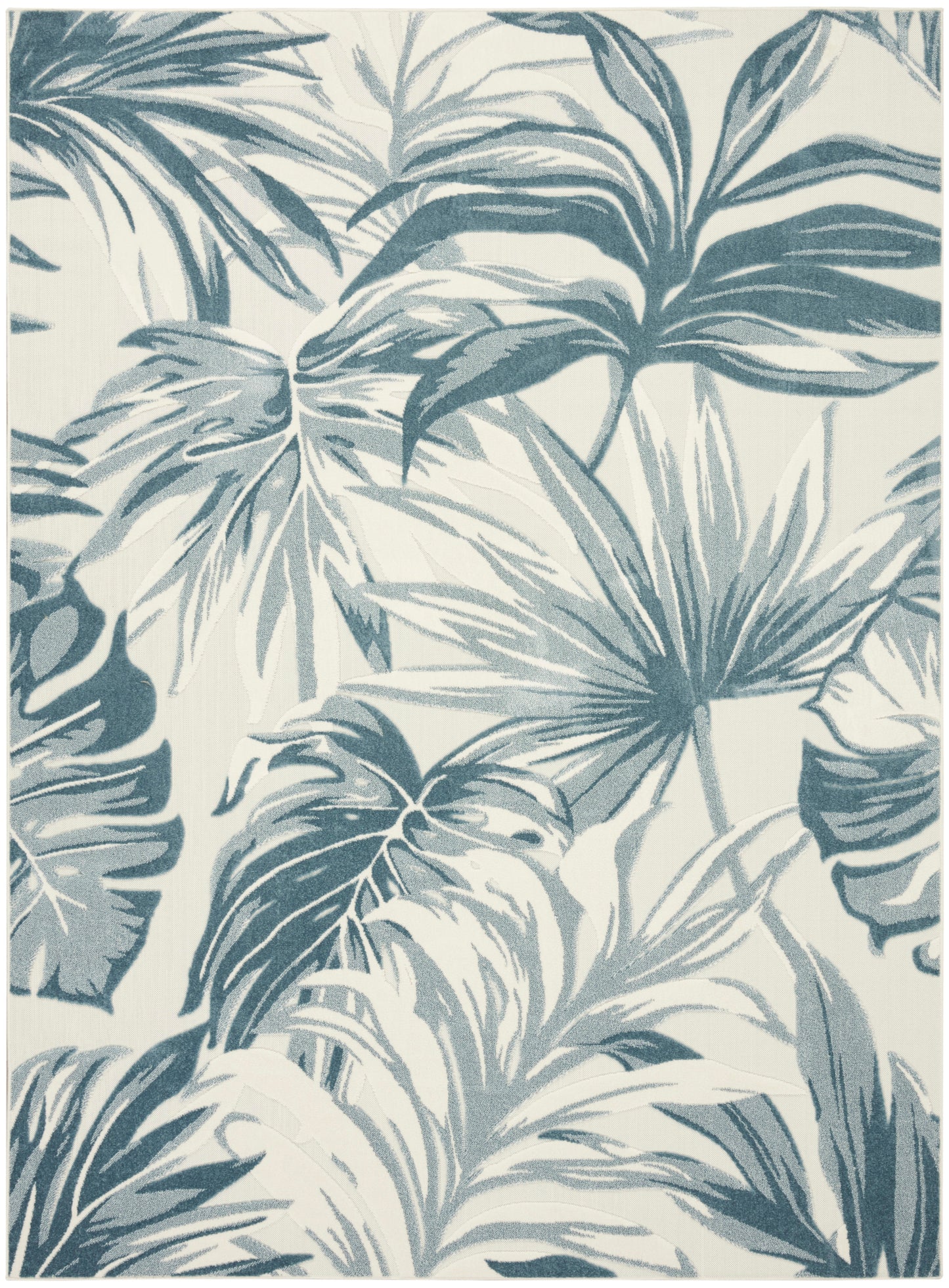 Nourison Aloha 7'10" x 10'6" Ivory Blue Modern Rug