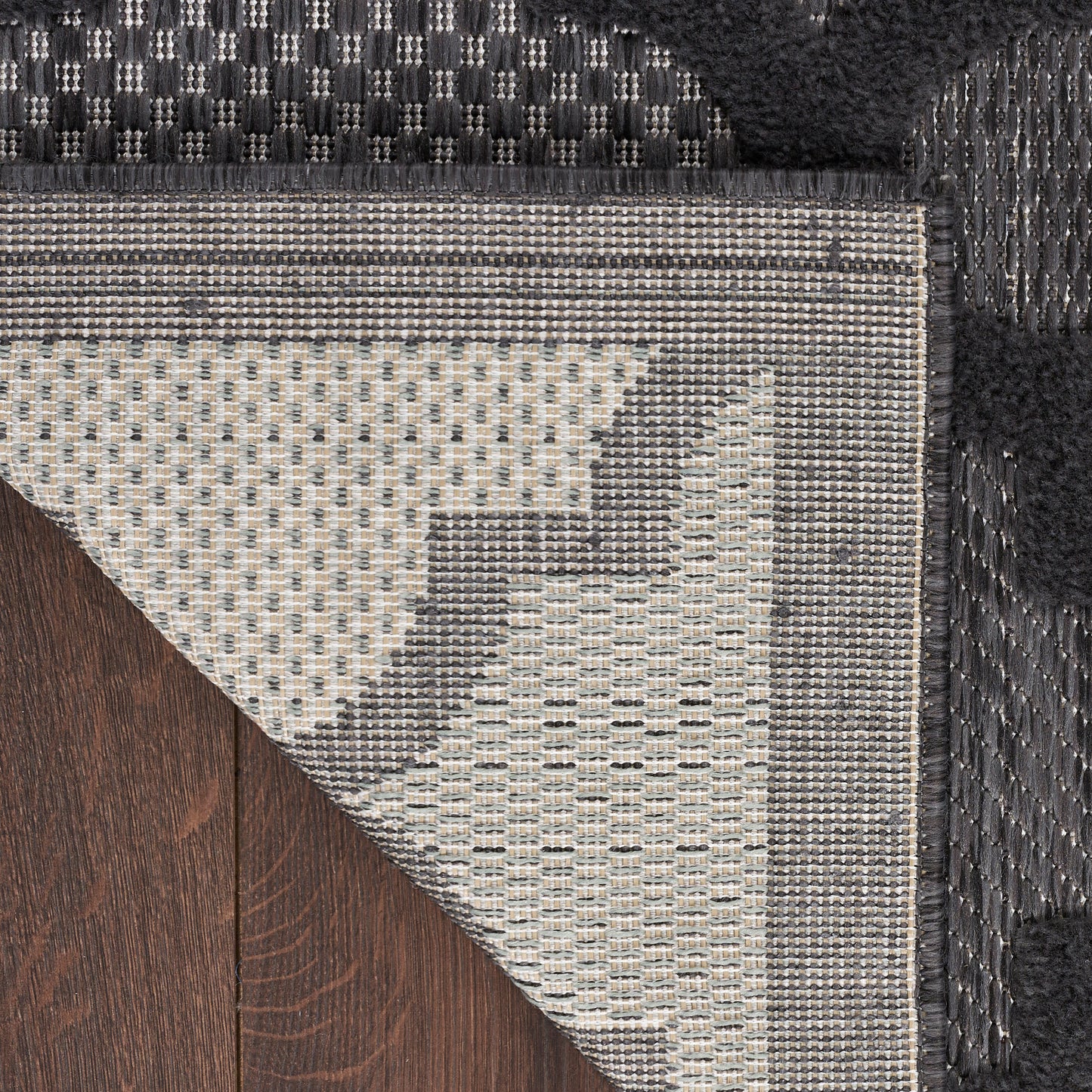 Nourison Easy Care 9' x 12' Charcoal Black Modern Rug