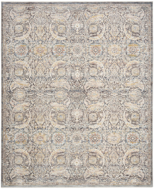 Nourison Antique Fusion 5'3" x 7'10" Charcoal Multicolor Vintage Indoor Rug