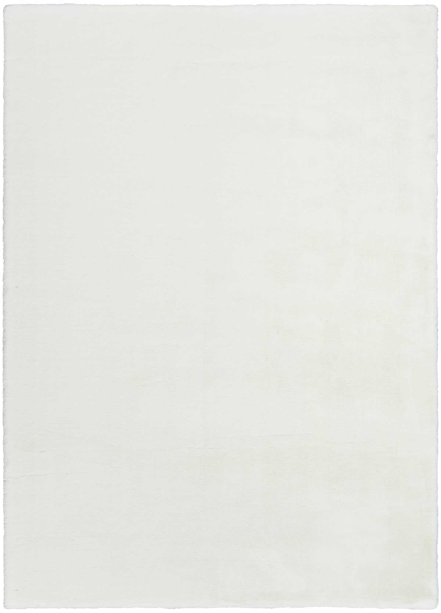 Nourison Soft Plush Rabbit Fur 4' x 6' White Contemporary Indoor Rug