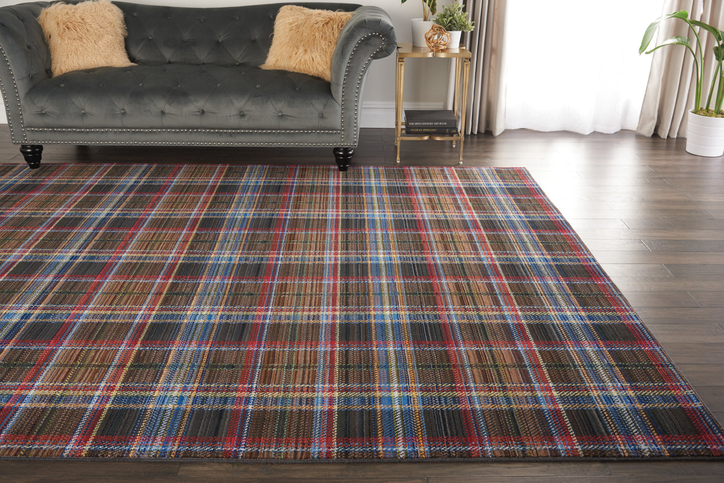 Portfolio Portfolio Scot Meacham Wood 8' x 10' Blue/Charcoal Indoor Rug