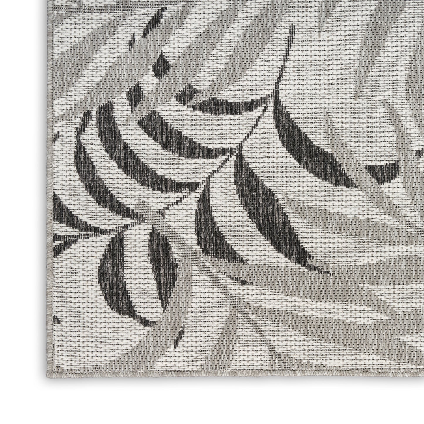 Nourison Garden Oasis 10' x 14' Grey Tropical Rug