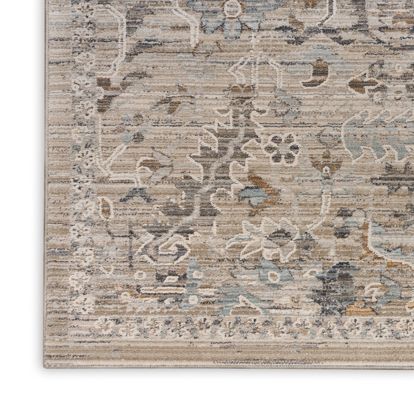 Nourison Lynx 2'3" x 10' Ivory Taupe Vintage Indoor Rug