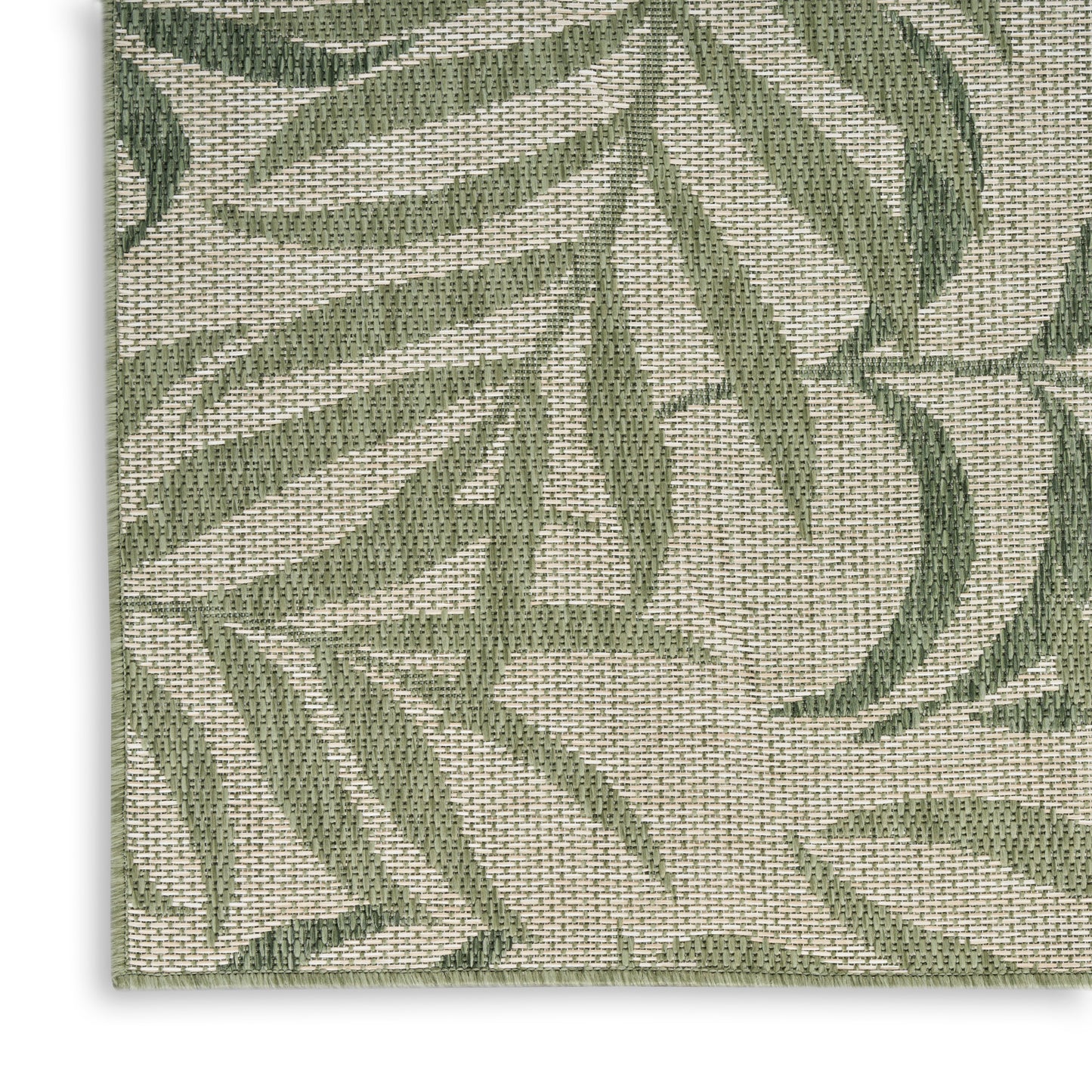 Nourison Garden Oasis 2' x 8' Ivory Green Tropical Rug