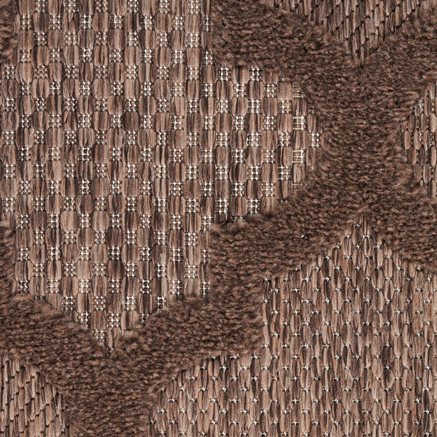 Nourison Easy Care 6' x Round Brown Modern Rug