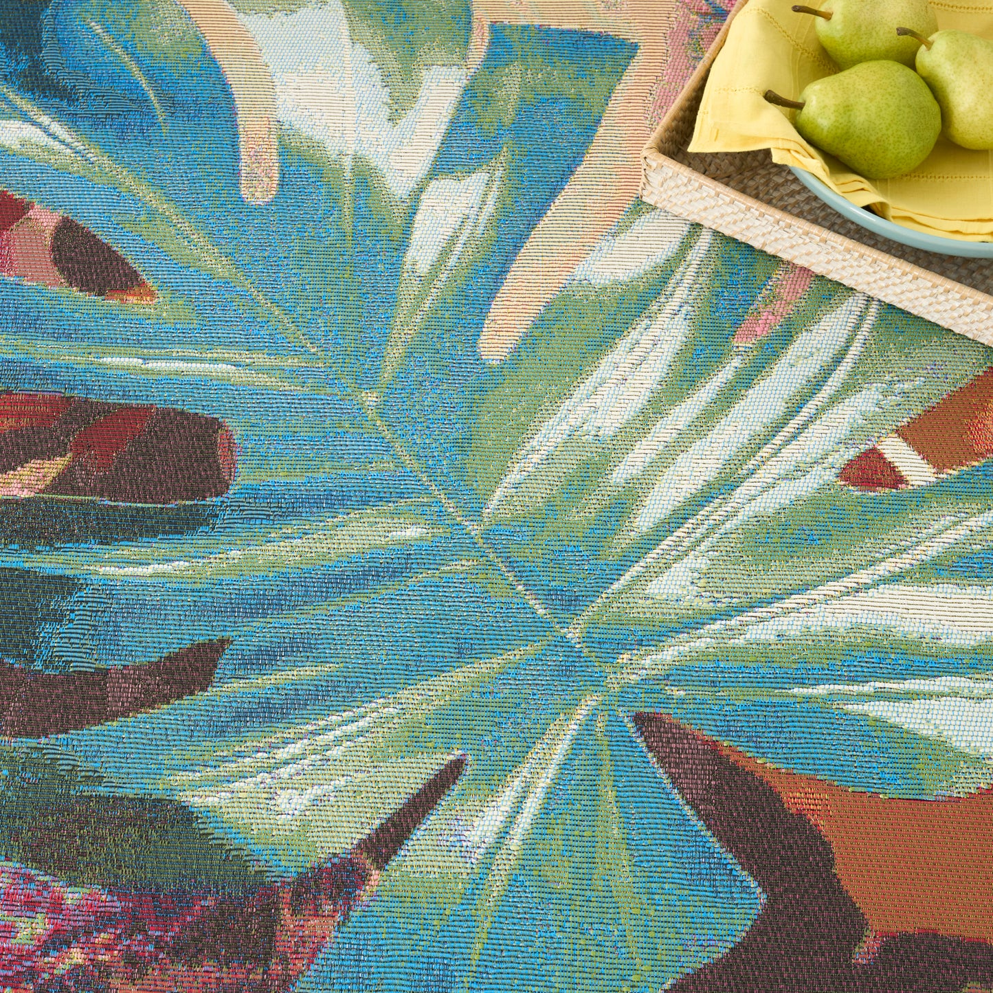 Nourison Color Splash 5'3" x 7'3" Multicolor Tropical Rug