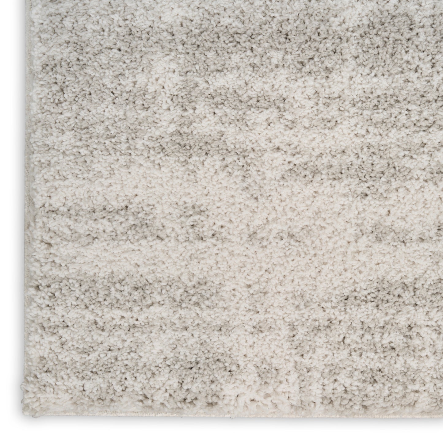 Nourison Modern Shag 5'3" x 7' Ivory Grey Modern Indoor Rug