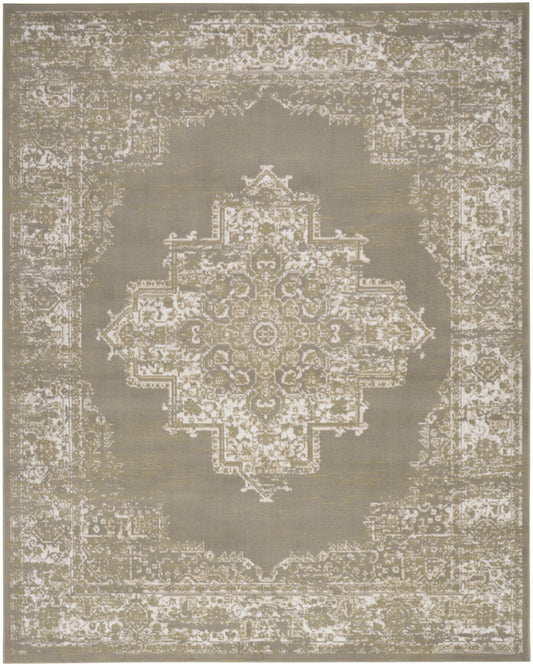 Nourison Grafix 9' x 12' Olive Vintage Indoor Rug