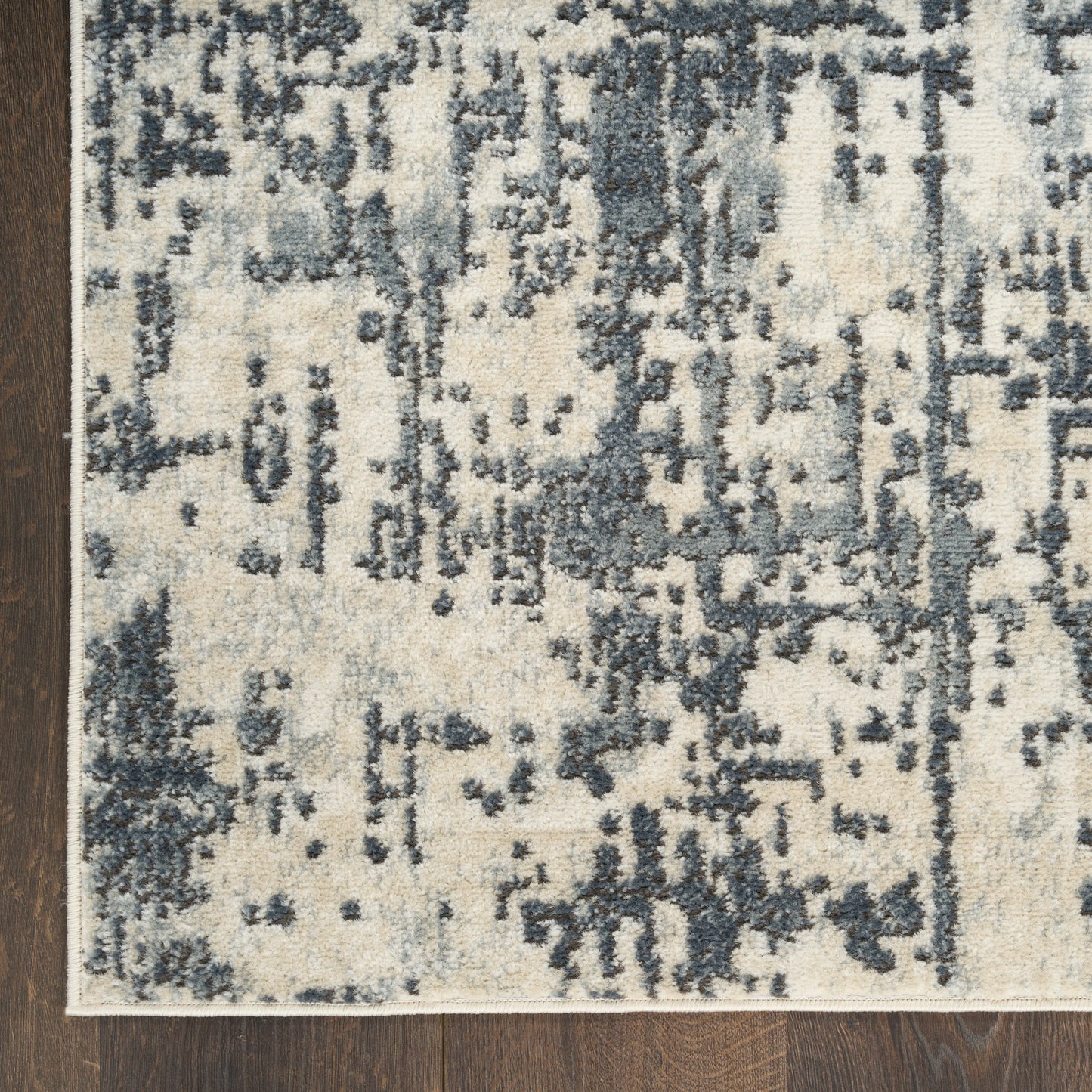 Nourison Quarry 2'2" x 10' Ivory Grey Modern Indoor Rug
