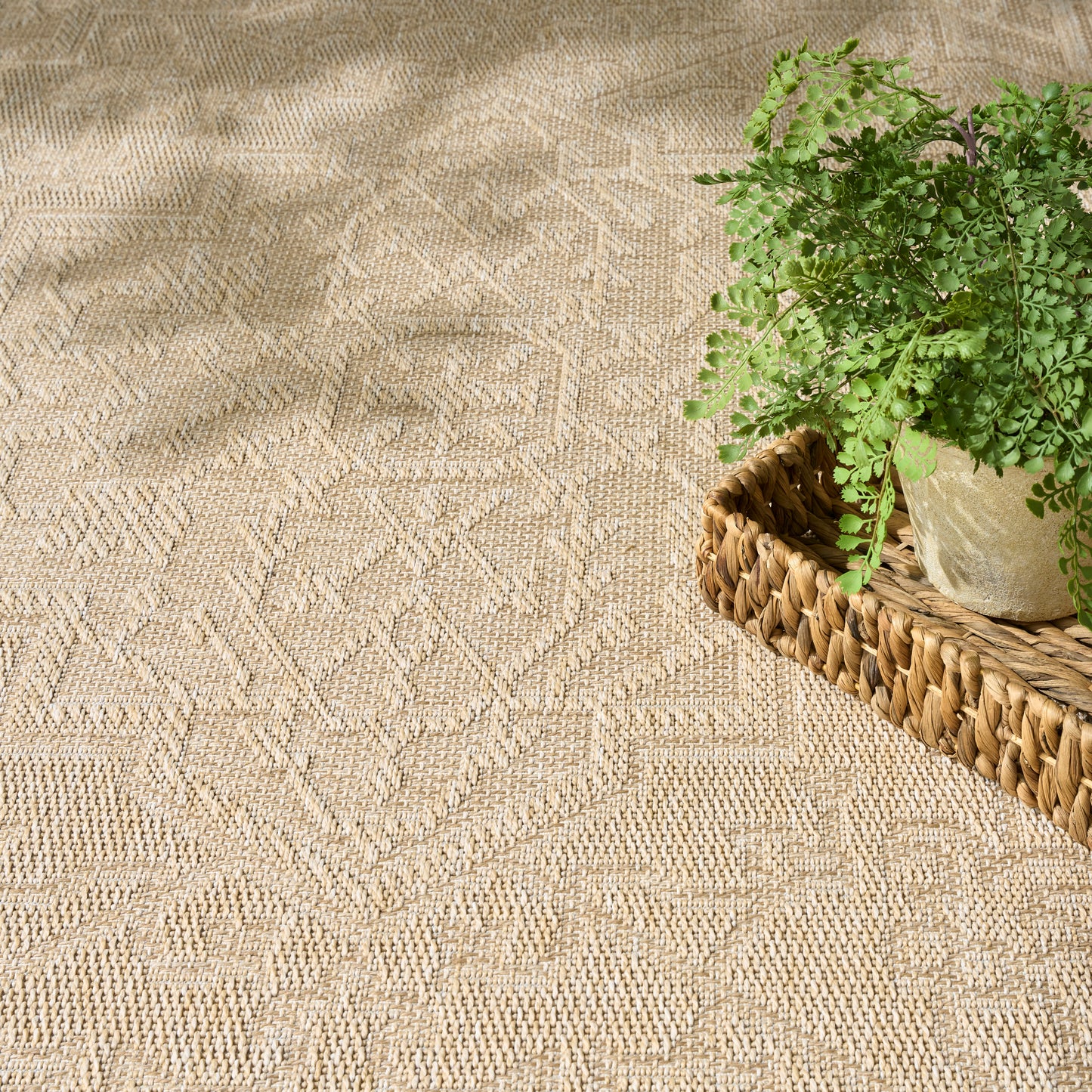 Nourison Tulum 8' x 10' Cream Outdoor Rug