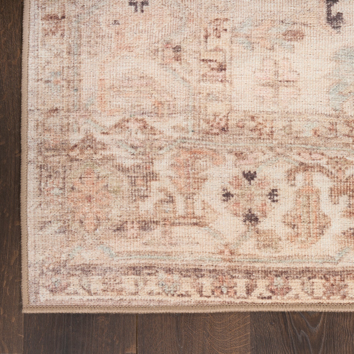 Nourison Vintage Washables 9' x 12' Beige Vintage Indoor Rug