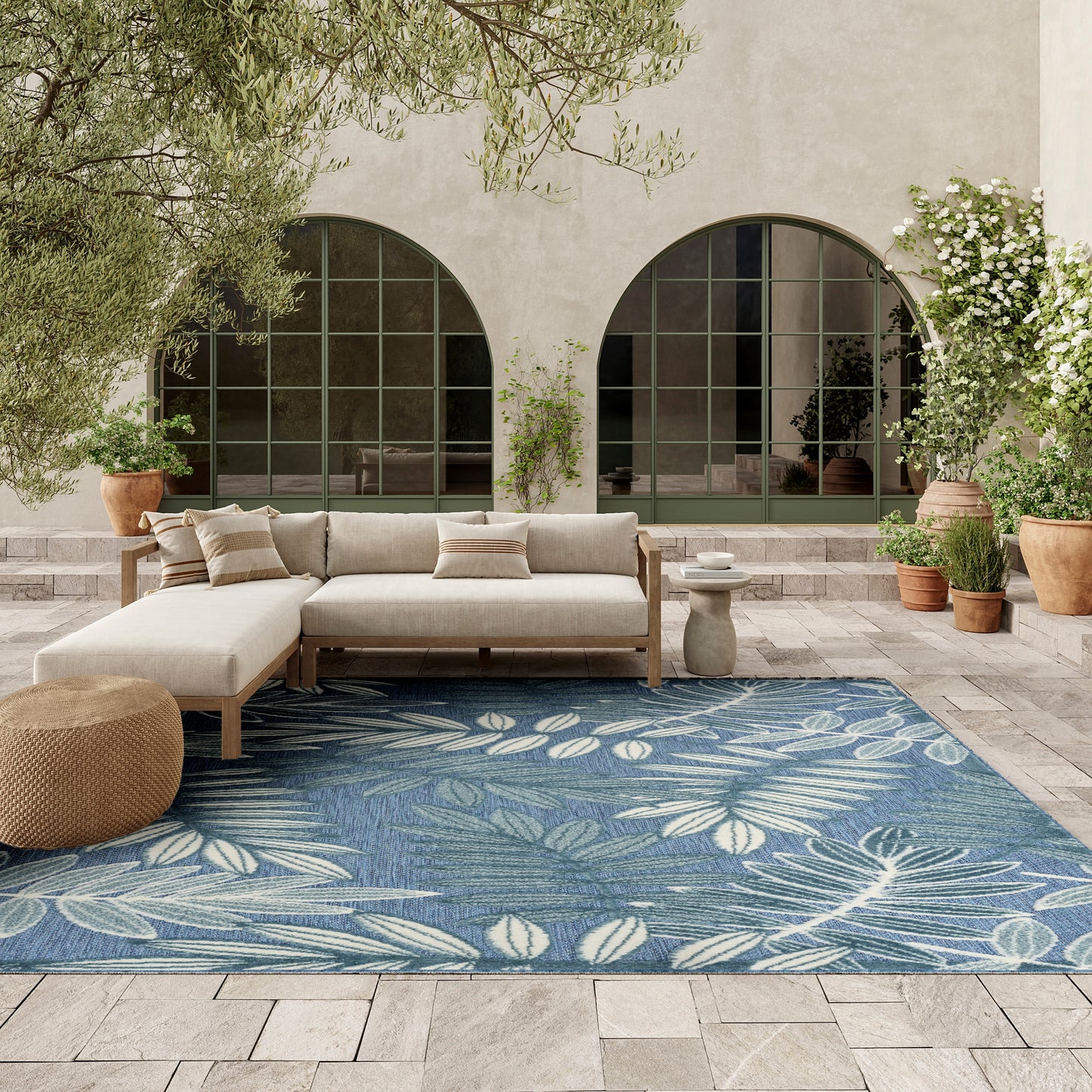 Nourison Aloha 9' x 12' Blue Modern Rug