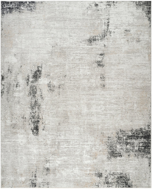 Nourison Dekor 7'10" x 9'10" Grey Charcoal Modern Indoor Rug