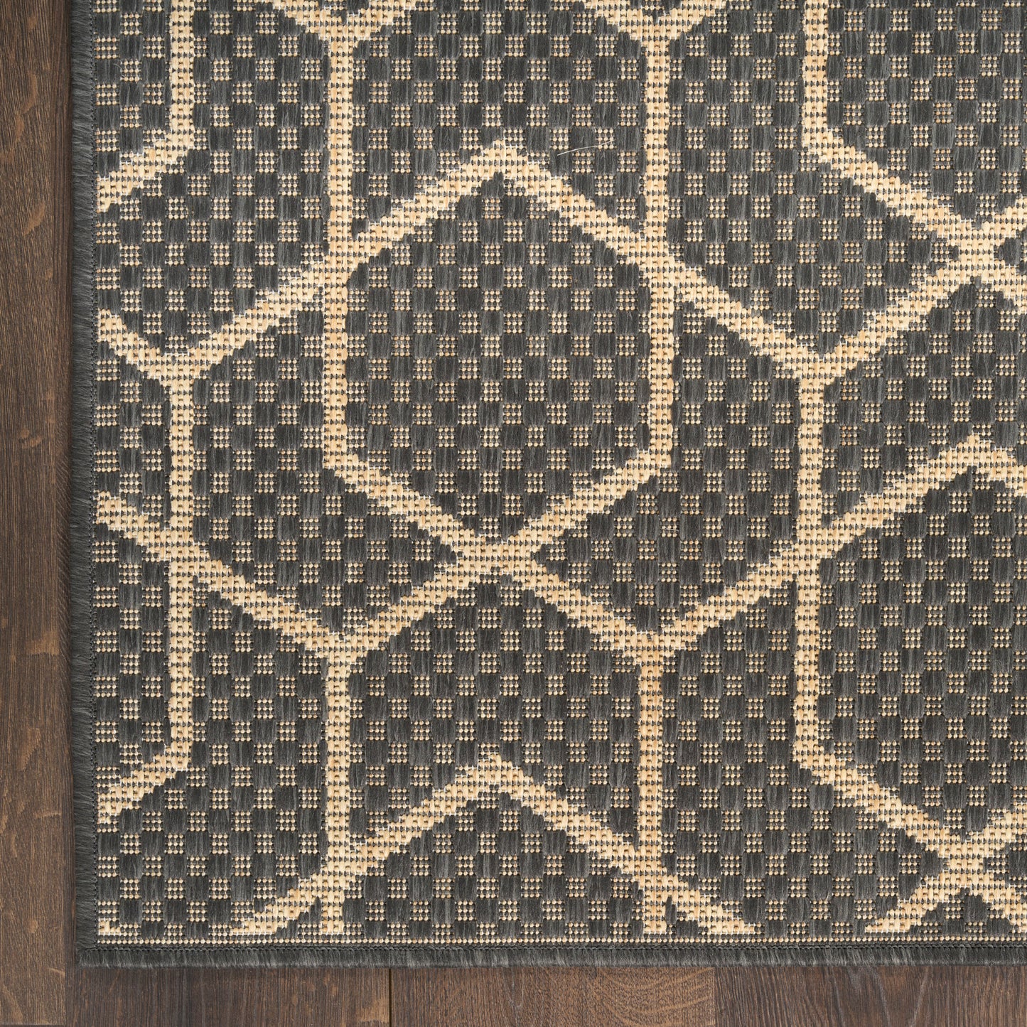 Nourison Horizon Indoor/Outdoor 6' x 9' Charcoal Modern Rug