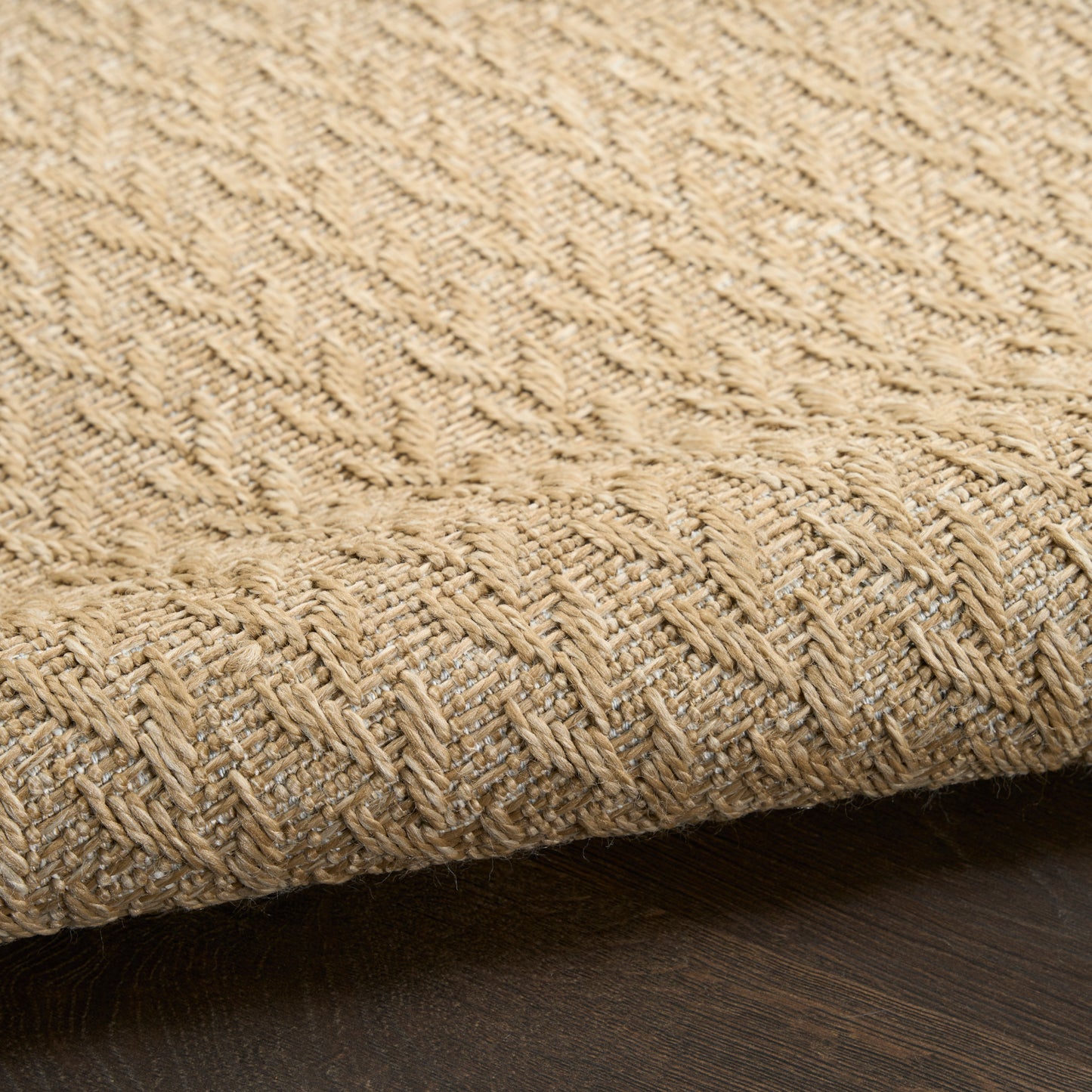 Nourison Tulum 5'3" x 7' Taupe Outdoor Rug