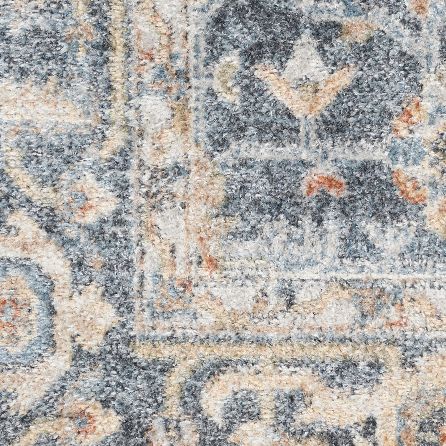 Nourison Astra Machine Washable 9' x 12' Grey Gold Vintage Indoor Rug