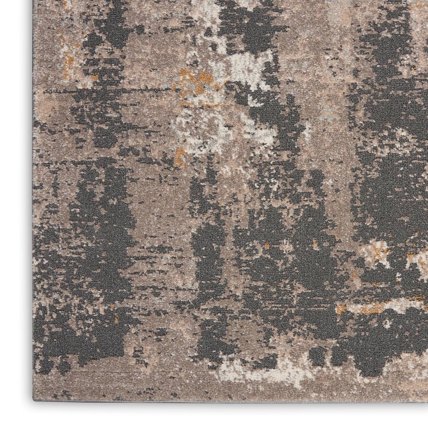 Nourison Tangra 2'2" x 7'6" Cream Grey Modern Indoor Rug