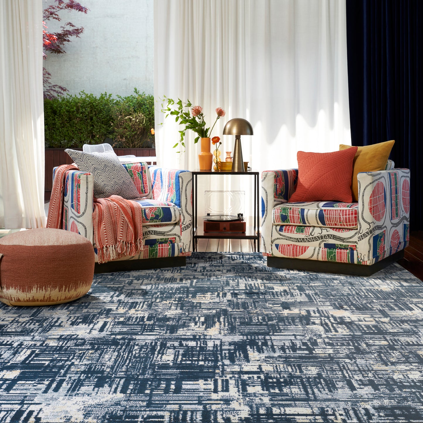 Nourison Dekor 7'10" x 9'10" Slate Modern Indoor Rug
