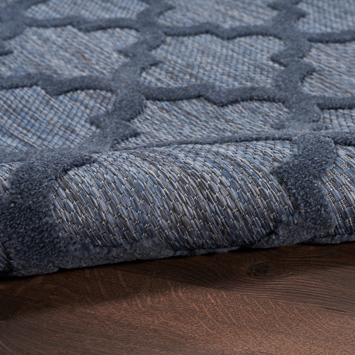 Nourison Easy Care 9' x 12' Navy Blue Modern Rug