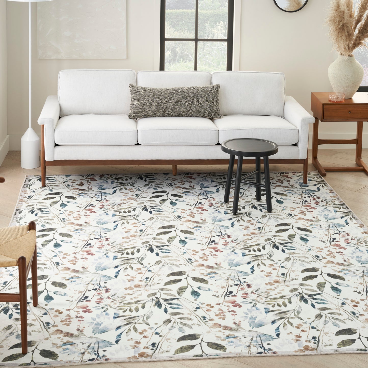 Nourison Nourison Washables 9'2" x 12' Ivory Multicolor Contemporary Indoor Rug
