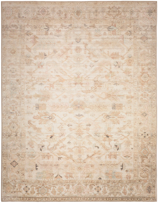Nourison Vintage Washables 9' x 12' Beige Vintage Indoor Rug
