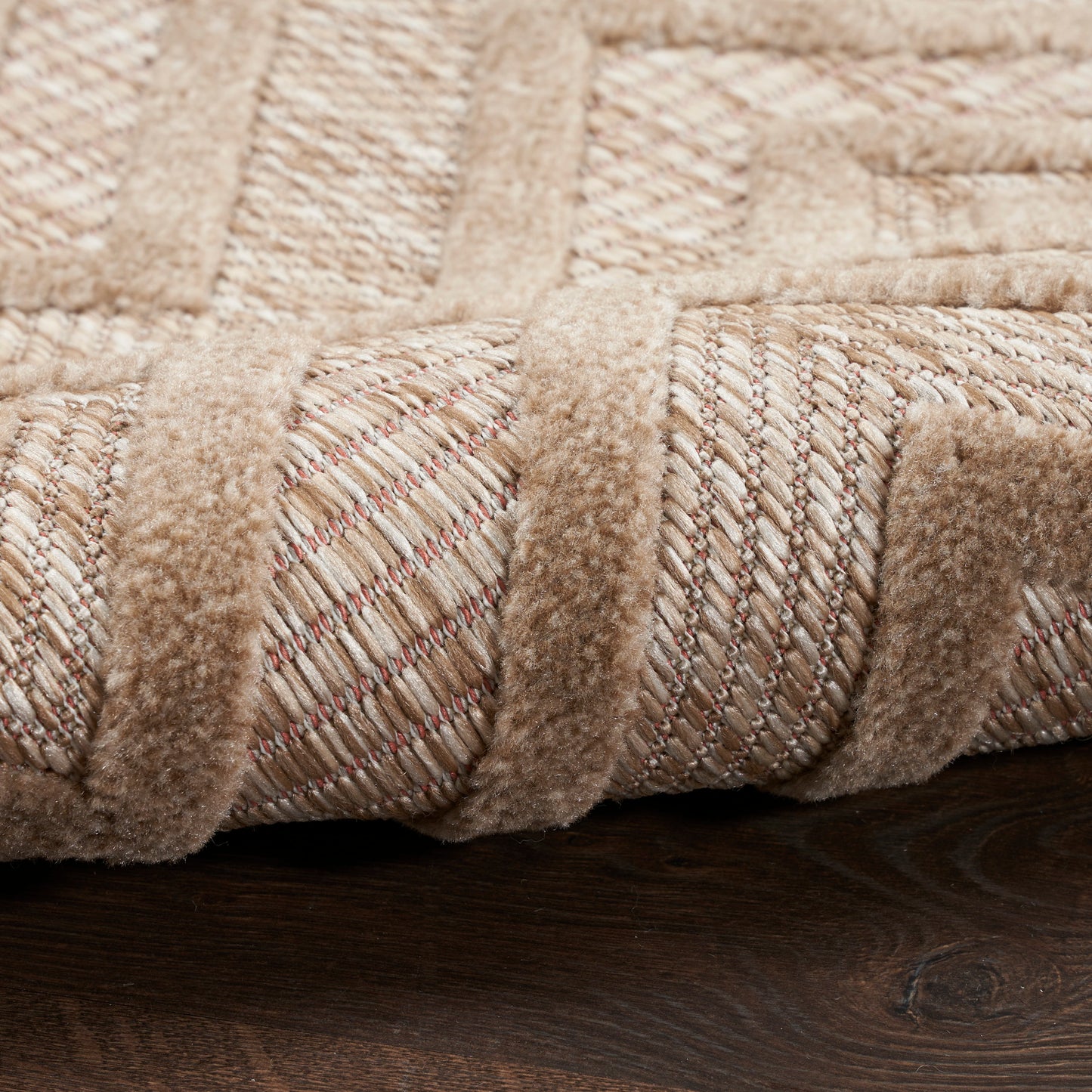 Nourison Versatile 9' x 12' Natural Beige Modern Rug