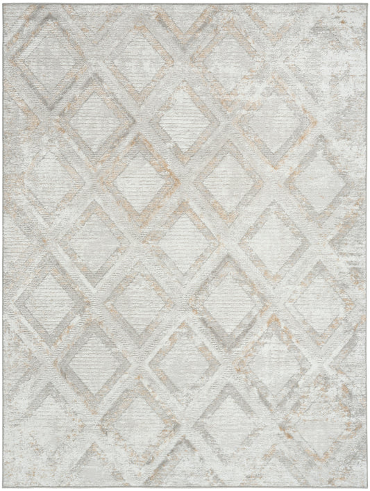 Nourison Dekor 5'3" x 7' Grey Modern Indoor Rug