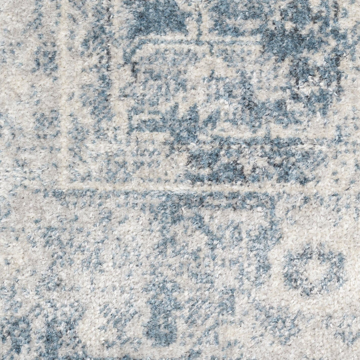 Nourison Astra Machine Washable 9' x 12' Blue Ivory Vintage Indoor Rug