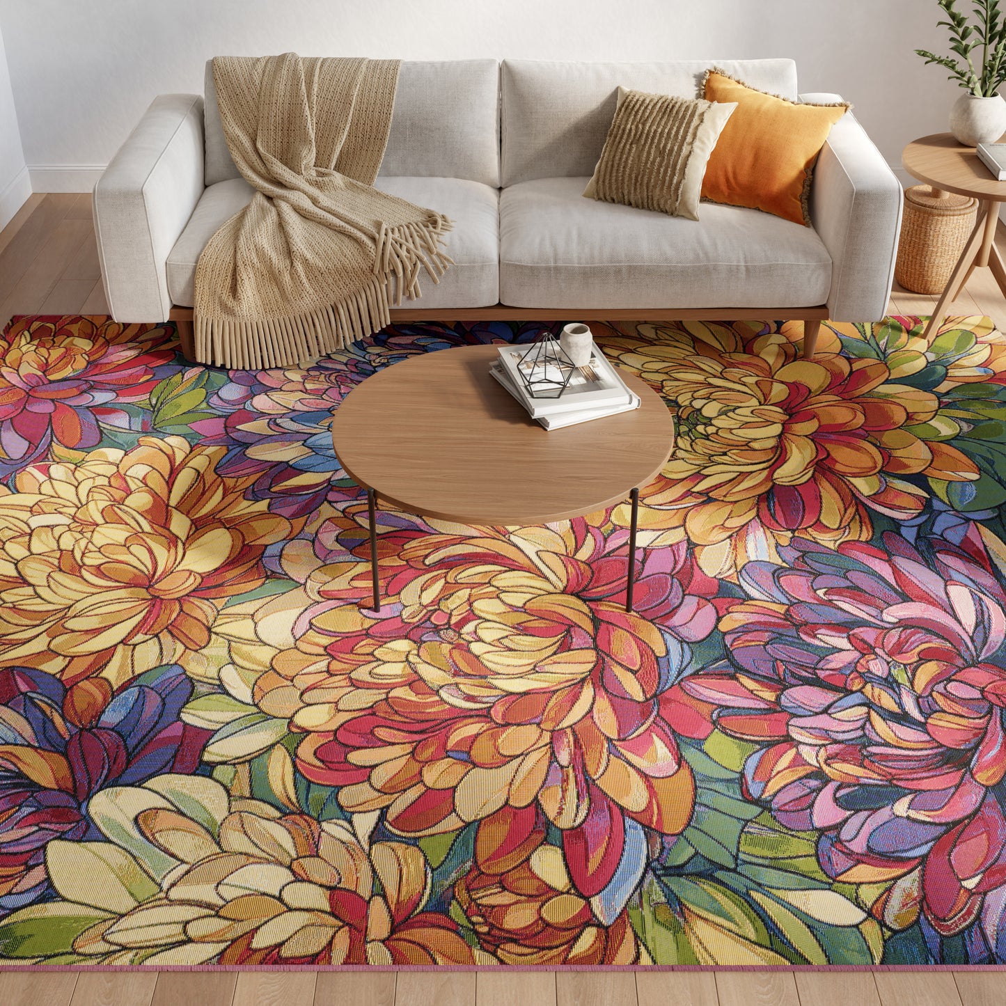 Nourison Color Splash 7'10" x 9'10" Multicolor Outdoor Rug