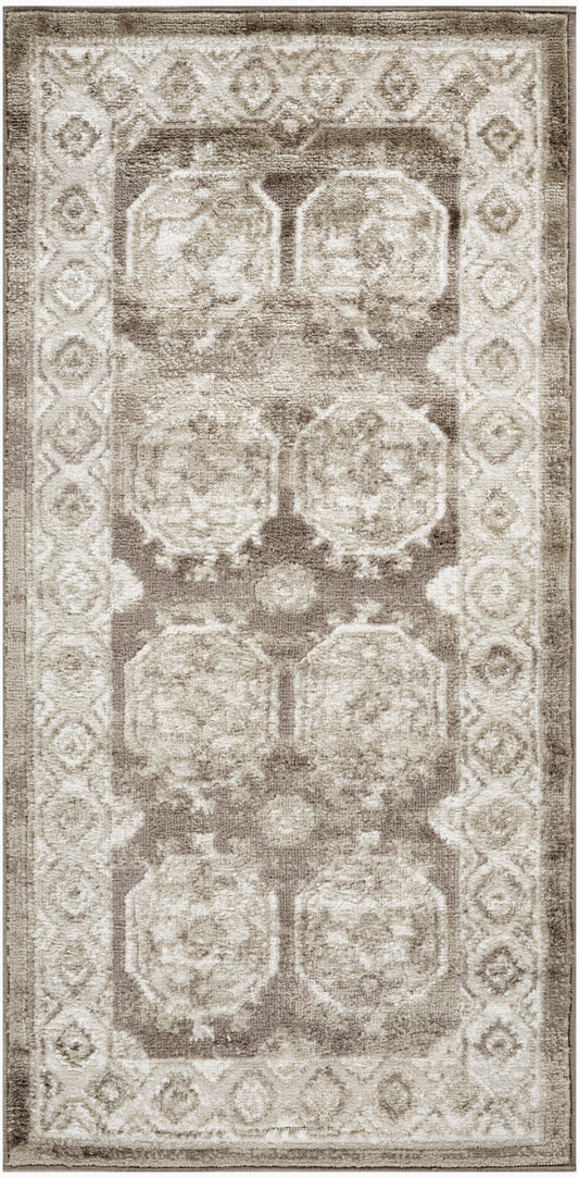 Nourison Dekor 2' x 4' Ivory Brown Vintage Indoor Rug