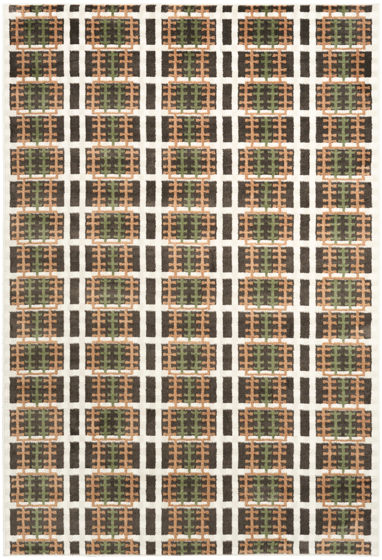 Nourison Nordic 4' x 6' Charcoal Multicolor Modern Indoor Rug